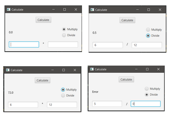 Write a GUI program as shown below with a Border