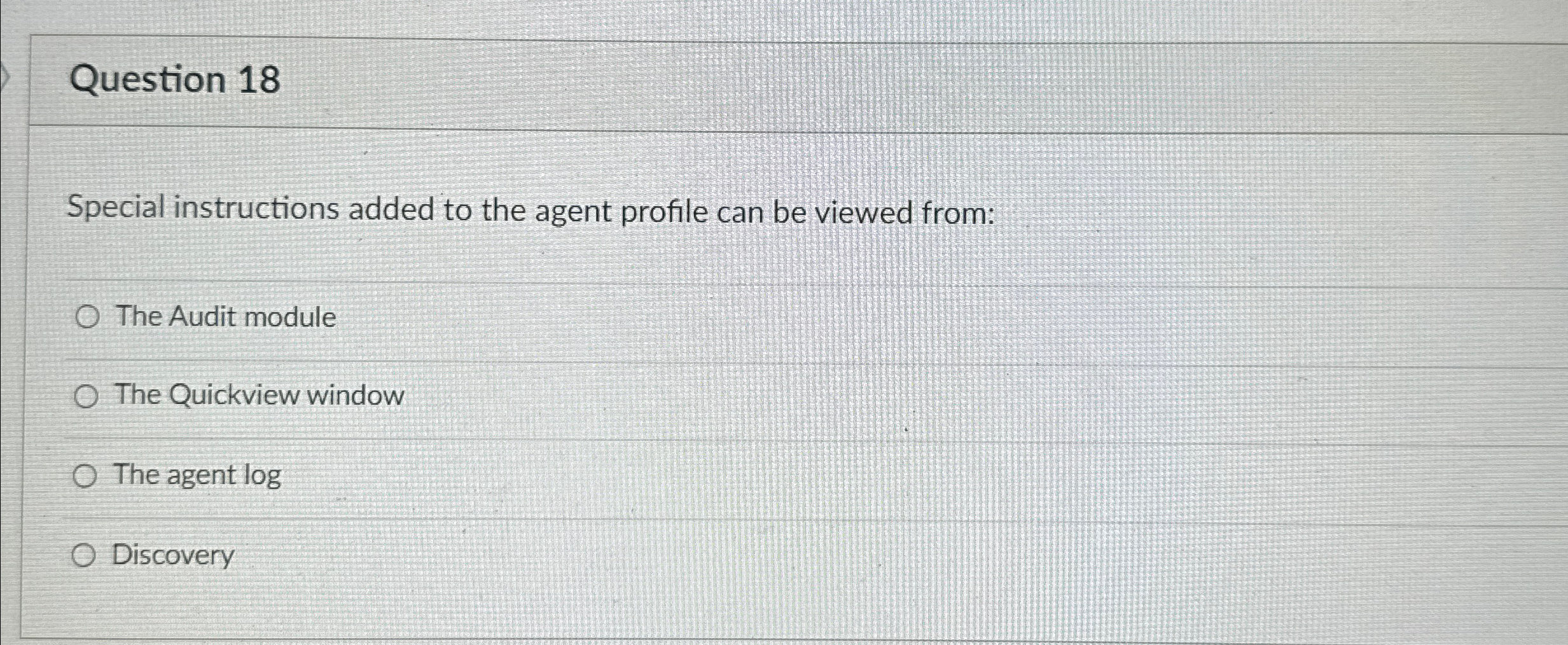 Question 1 8 Special instructions added to the