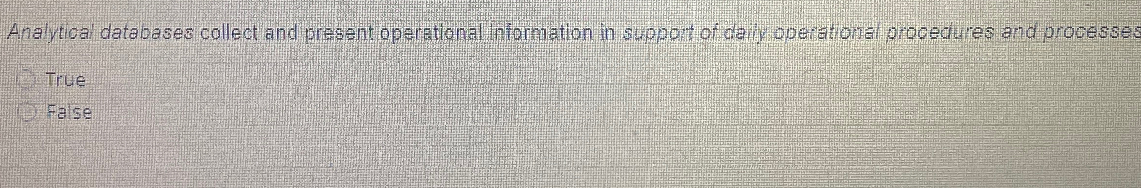 Analytical databases collect and present