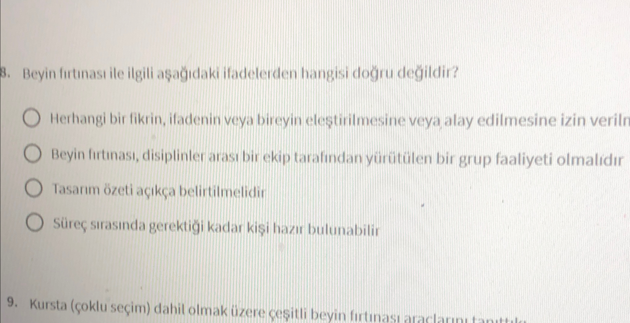 Beyin f t nas ile ilgili a a daki ifadelerden