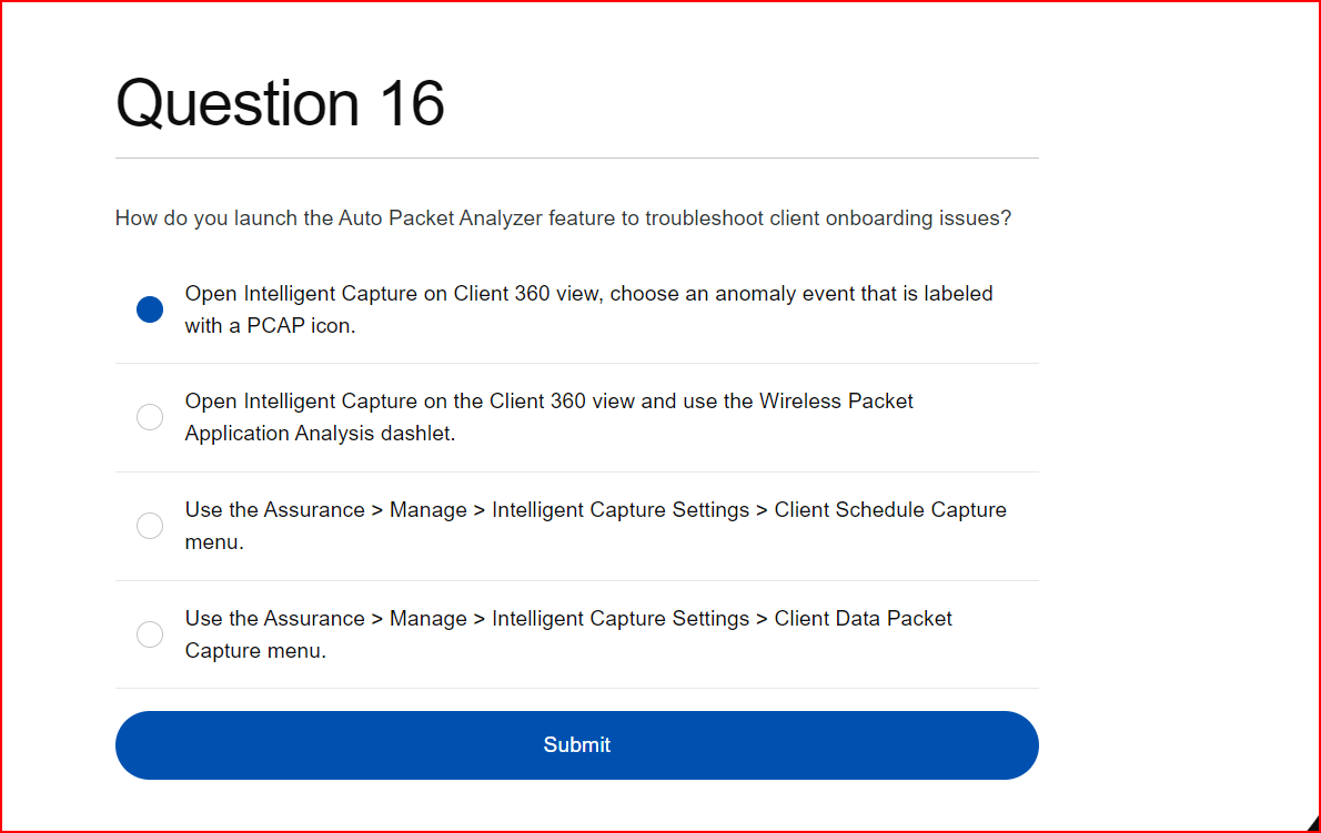 Question 1 6 How do you launch the Auto Packet