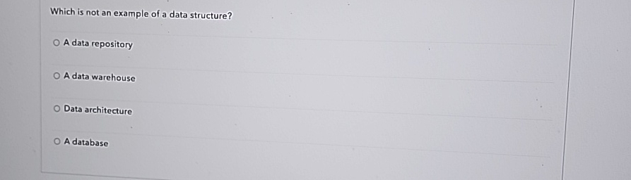 Which is not an example of a data structure? A