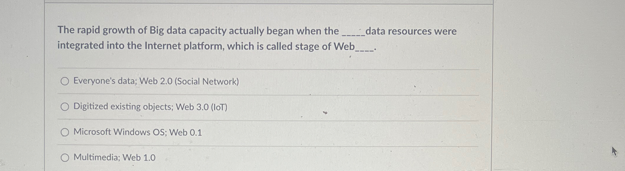 The rapid growth of Big data capacity actually