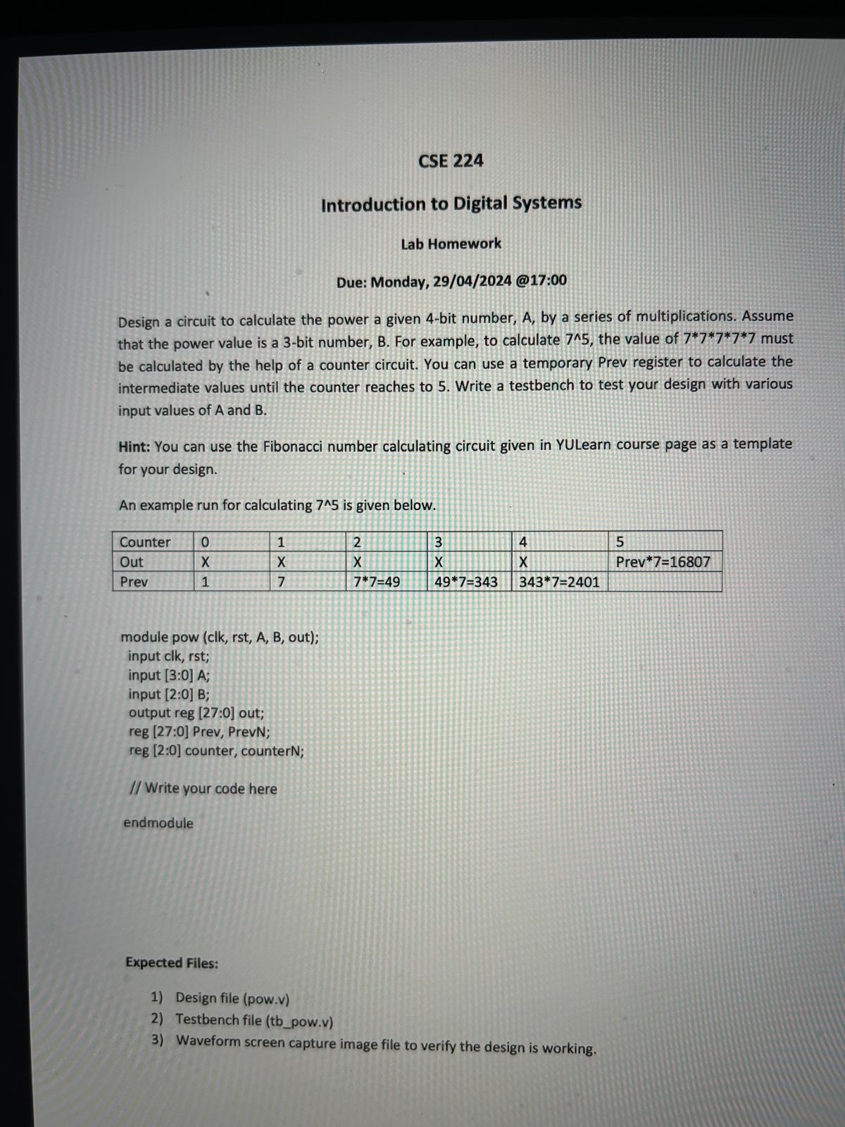 CSE 2 2 4 Introduction to Digital Systems Lab
