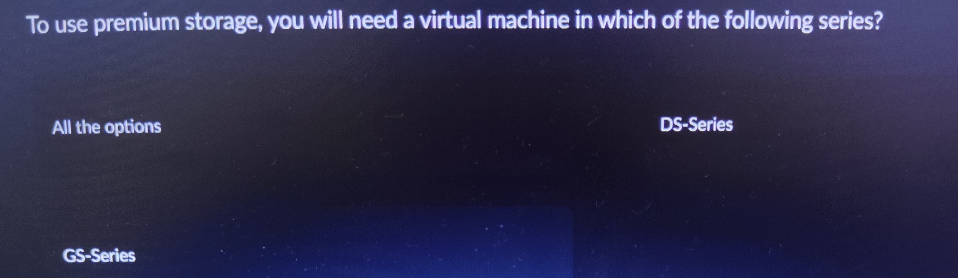 To use premium storage, you will need a virtual