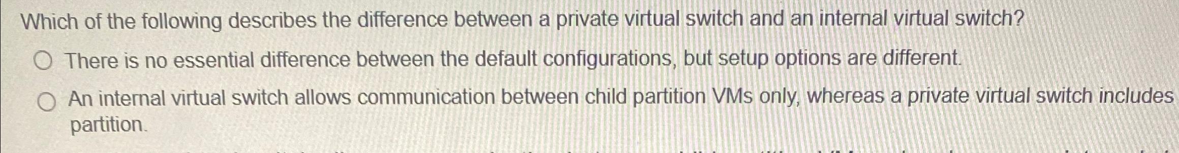 Which of the following describes the difference