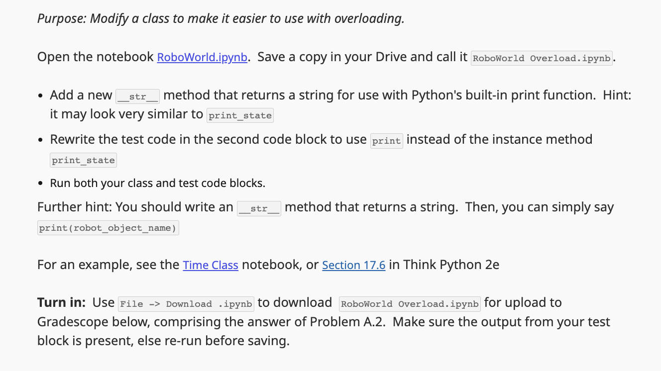Purpose: Modify a class to make it easier to use