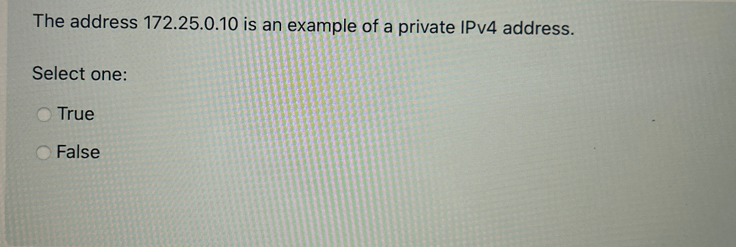 The address 1 7 2 . 2 5 . 0 . 1 0 is an example