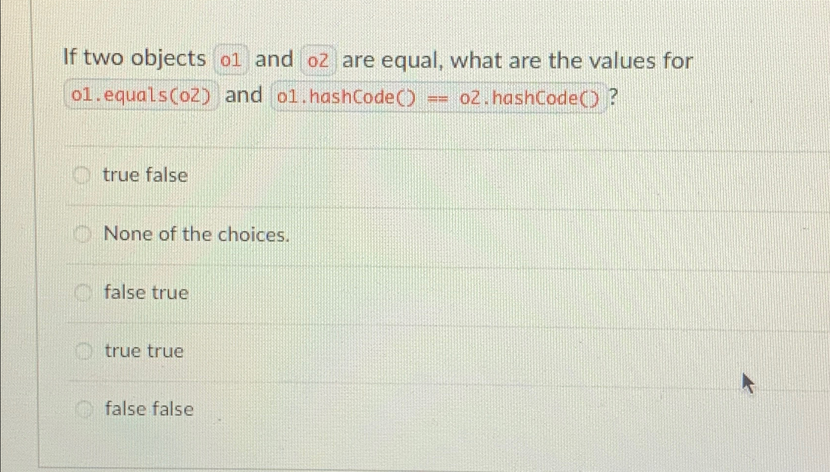 If two objects 0 1 and 0 2 are equal, what are