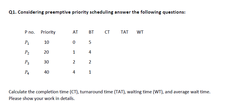 Assume that, Higher the number, Higher the