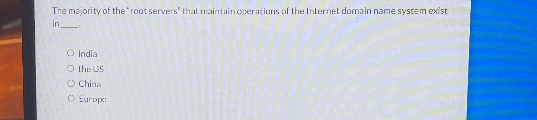 The majority of the "root servers" that maintain