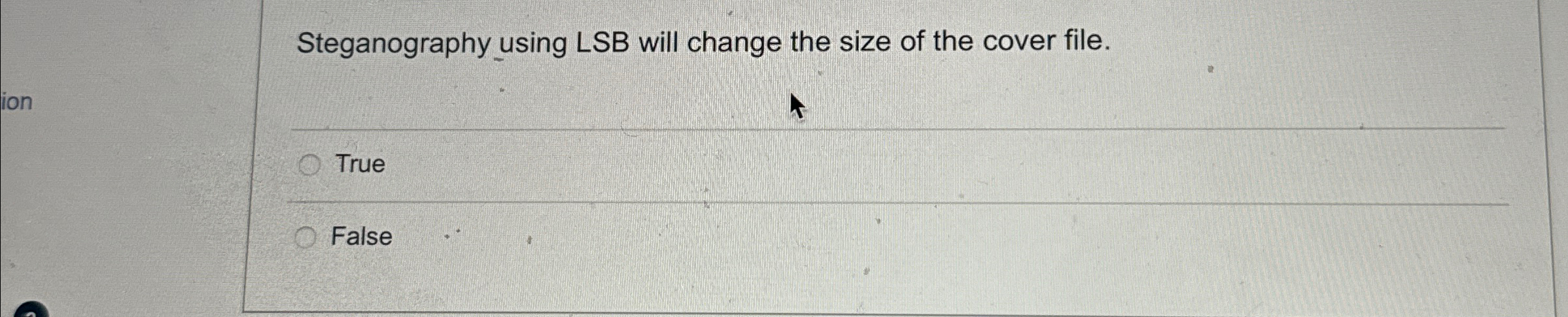 Steganography using LSB will change the size of