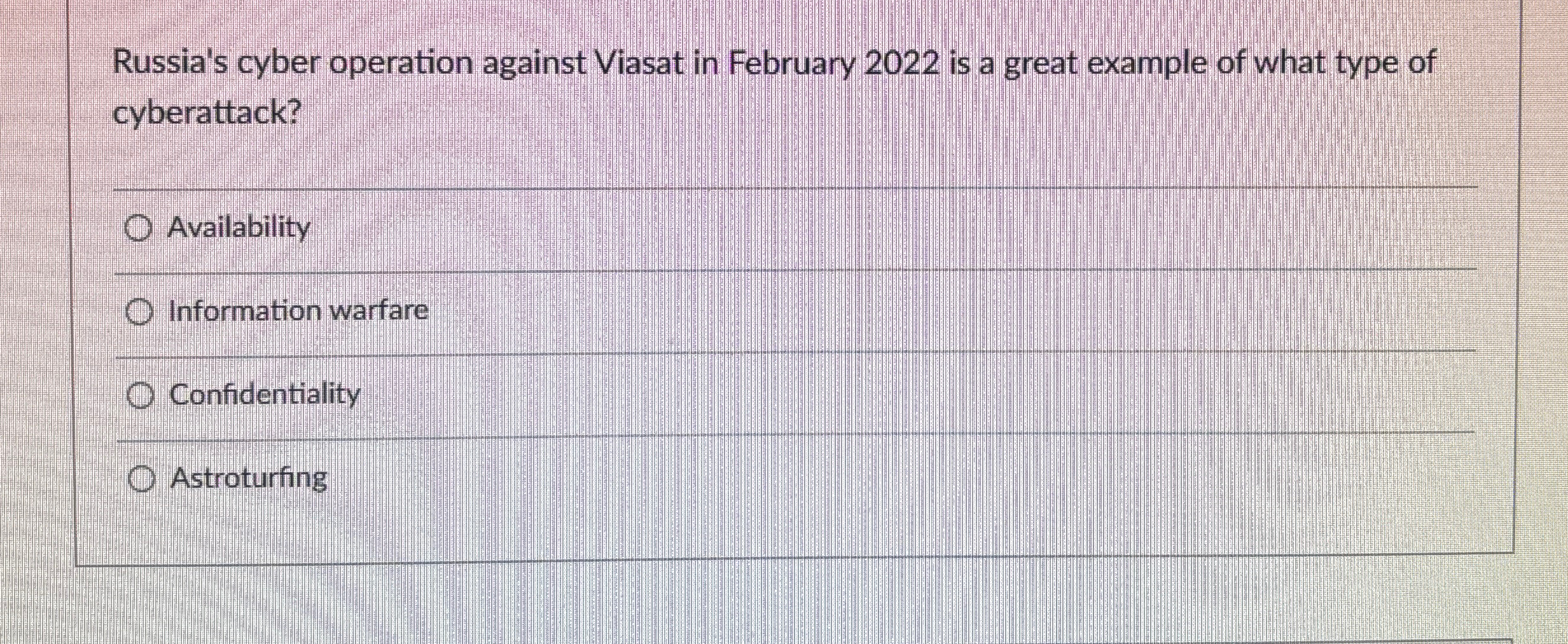 Russia's cyber operation against Viasat in