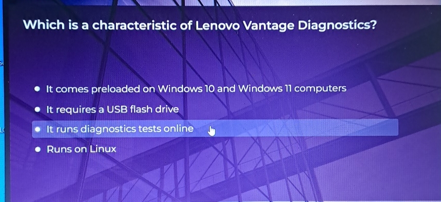 Which is a characteristic of Lenovo Vantage