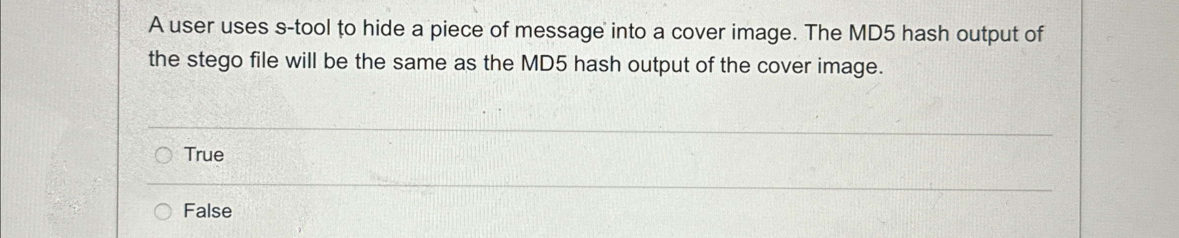 A user uses s - tool to hide a piece of message