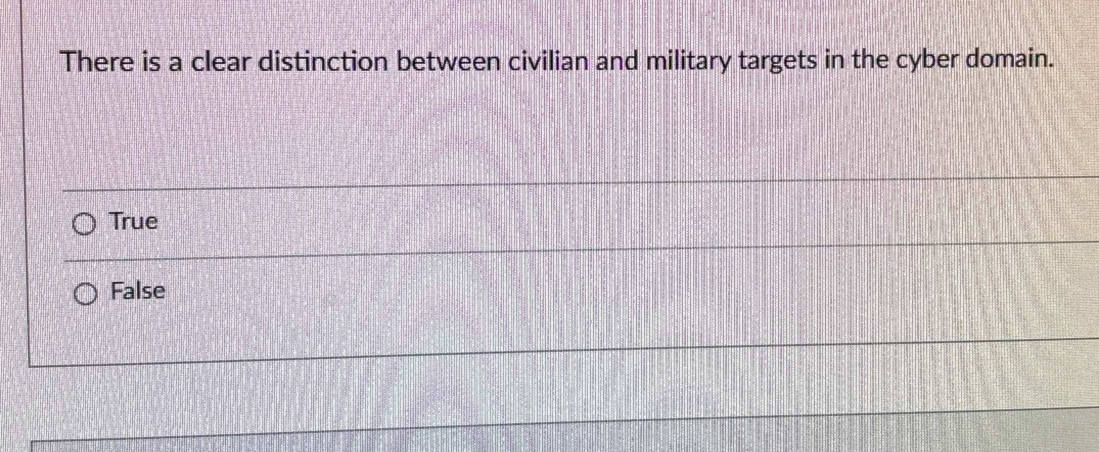 There is a clear distinction between civilian and