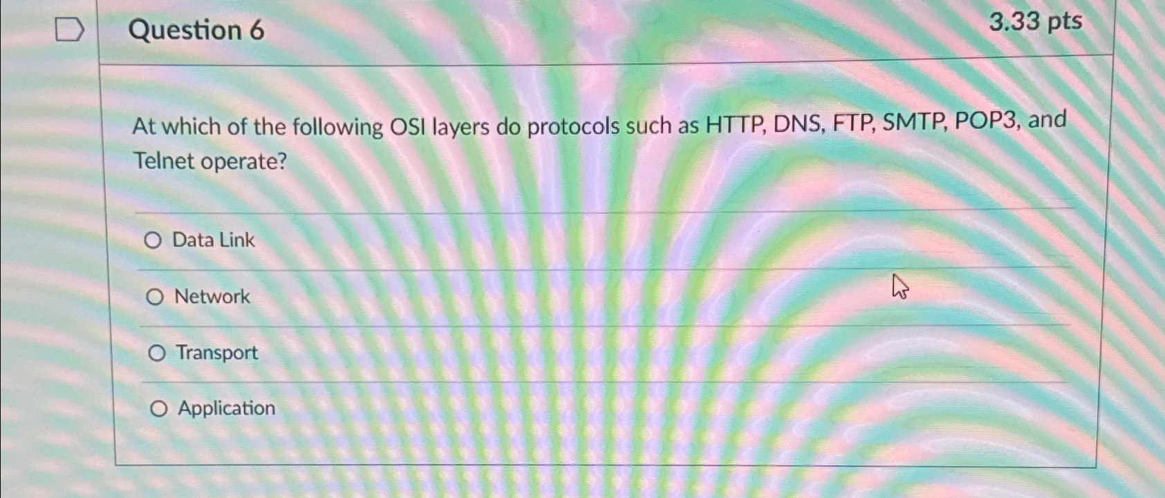 Question 6 3 . 3 3 p t s At which of the