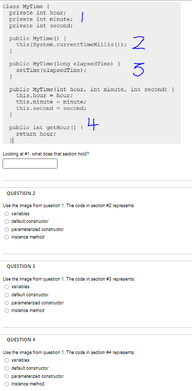 public MyTime ( int hour, int minute, int second