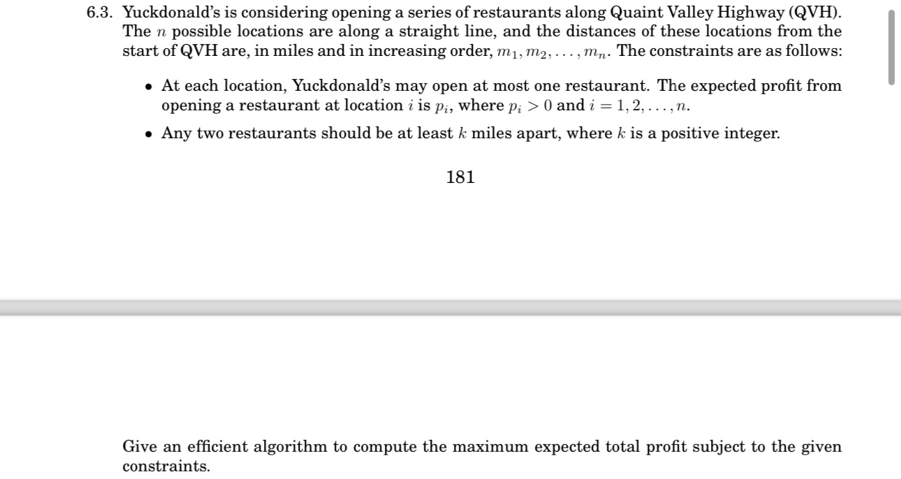 6 . 3 . Yuckdonald's is considering opening a