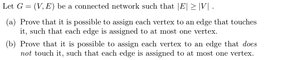 Let G = ( V , E ) be a connected network such