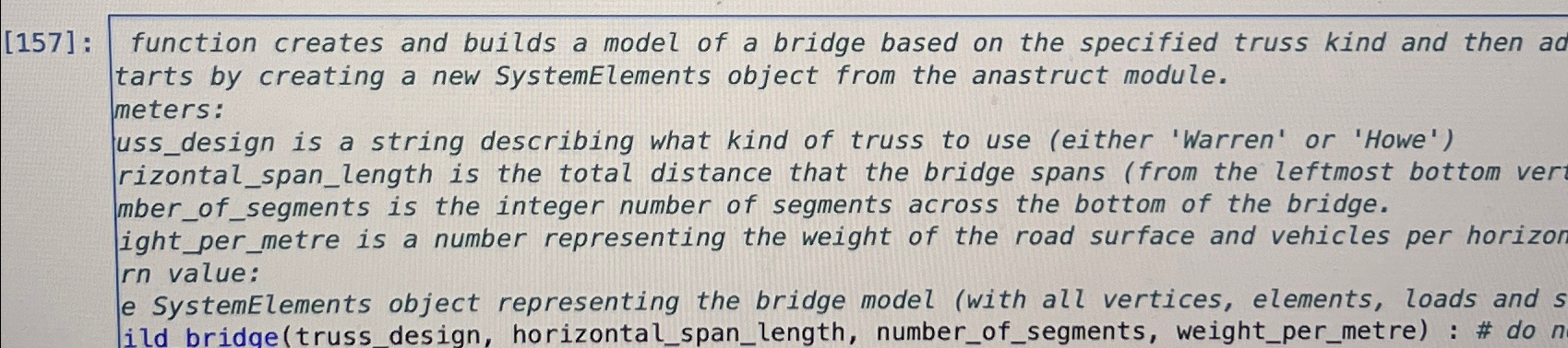 [ 1 5 7 ] : function creates and builds a model