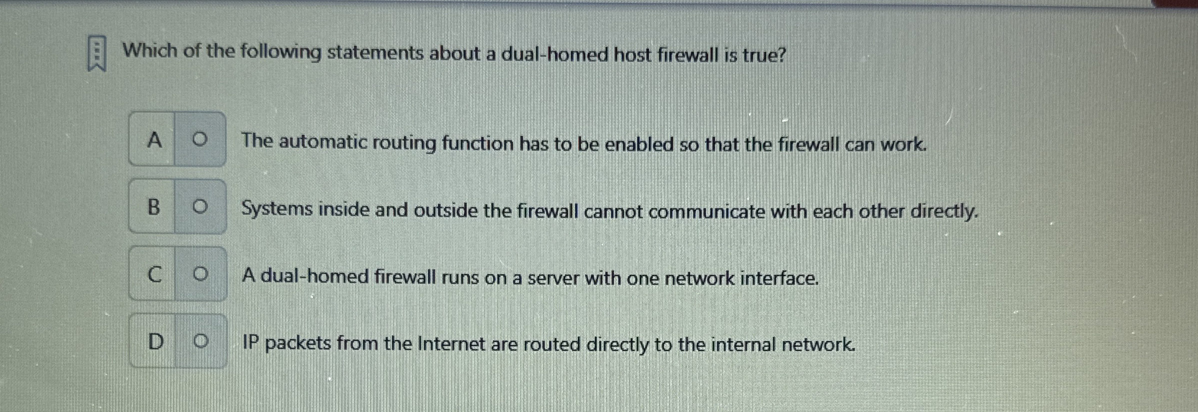 Which of the following statements about a dual -