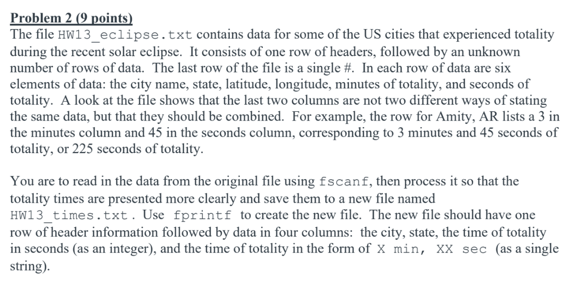 Problem 2 ( 9 points ) The file HW 1 3 _