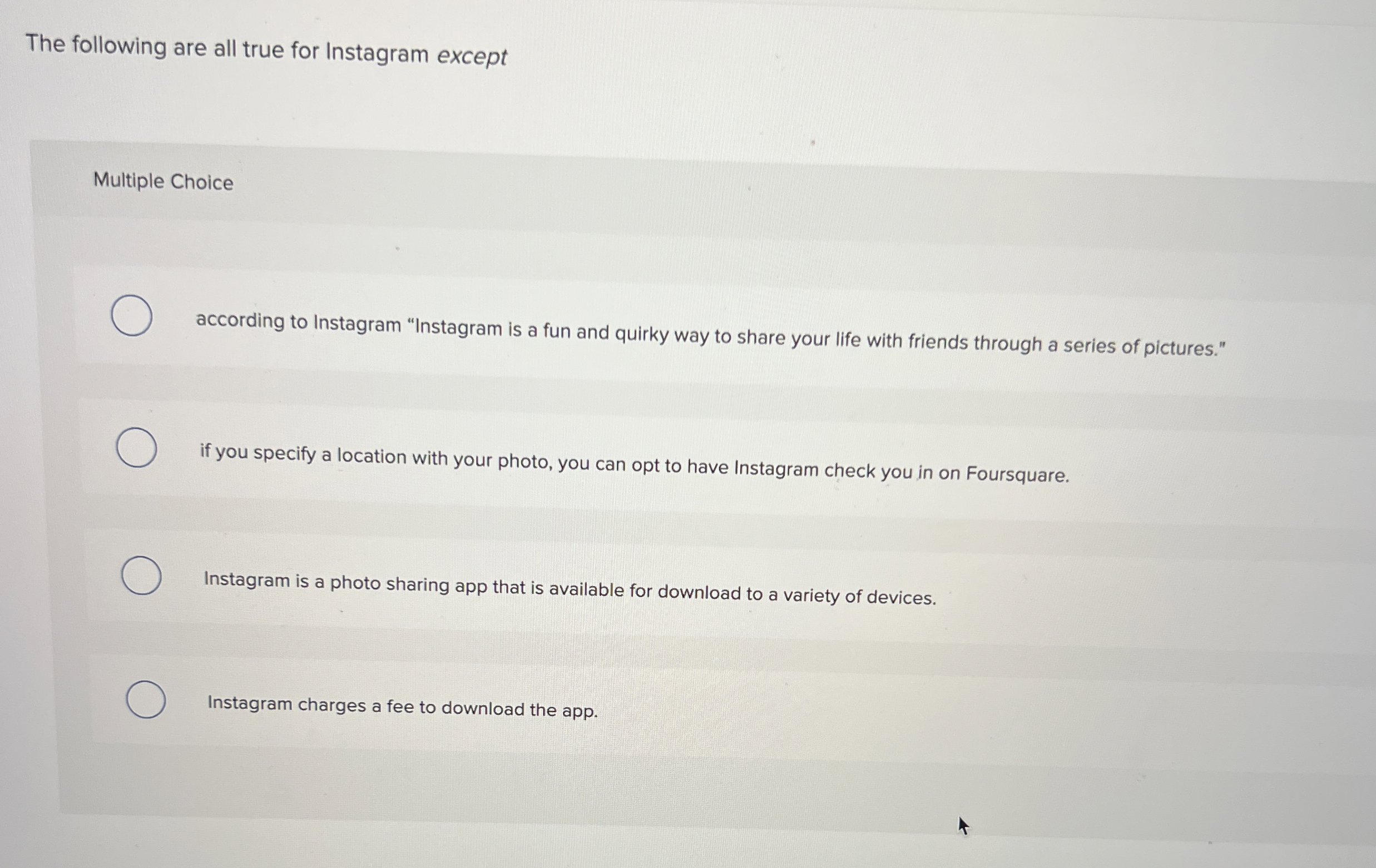 The following are all true for Instagram except