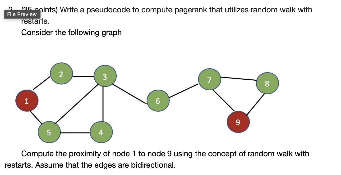 File Preview restarts. Consider the following