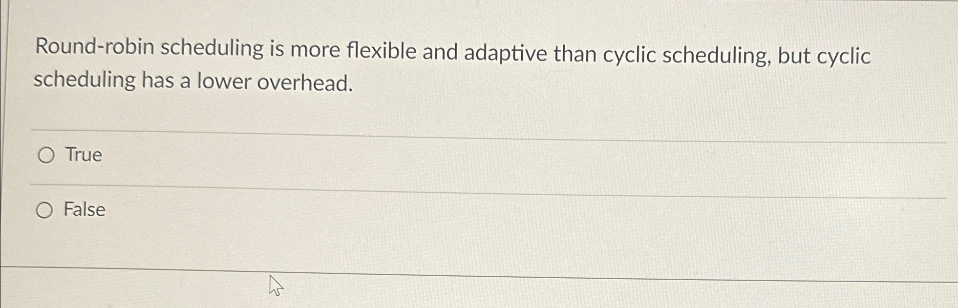 Round - robin scheduling is more flexible and