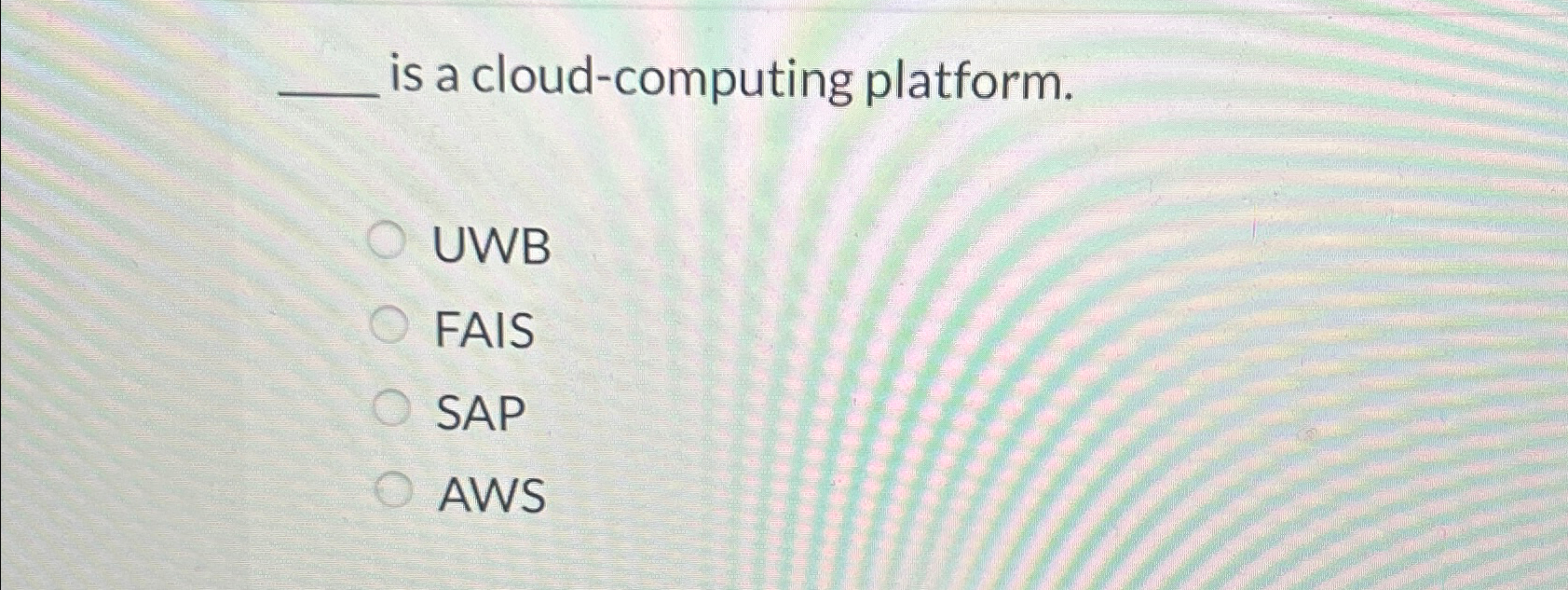 is a cloud - computing platform. UWB FAIS SAP AWS