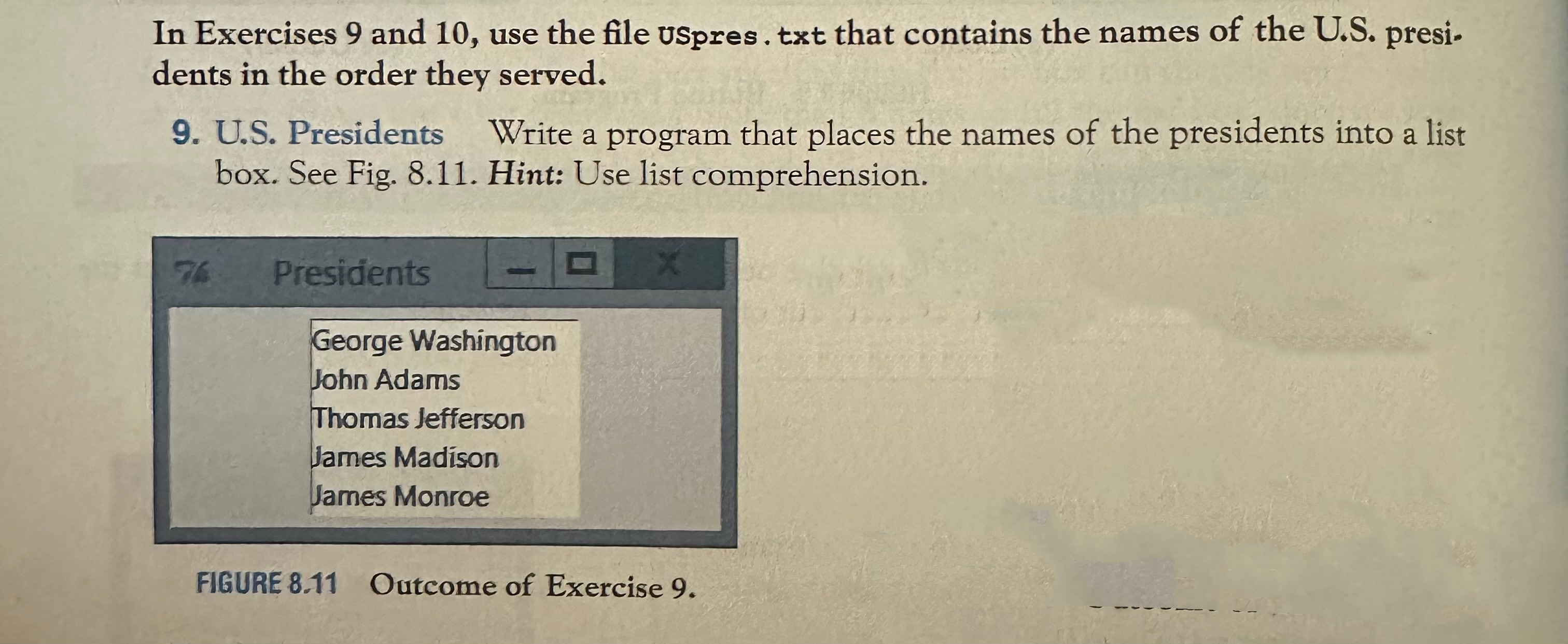 Use Python please. n Exercises 9 and 1 0 , use