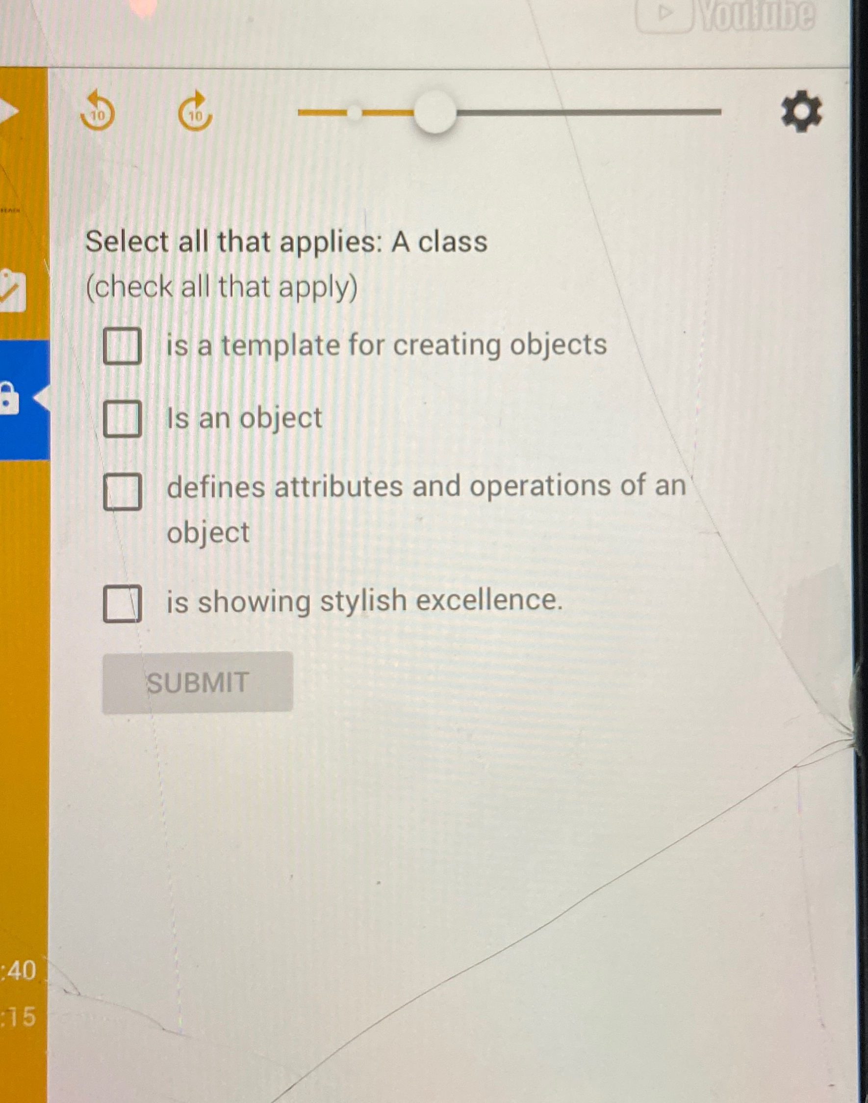 Select all that applies: A class ( check all that