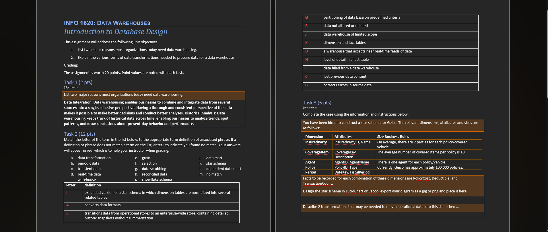 | NFO 1 6 2 0 : DATA WAREHOUSES Introduction to