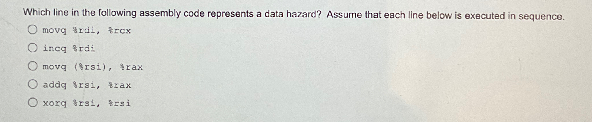 Which line in the following assembly code