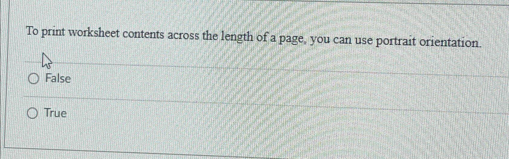 To print worksheet contents across the length of