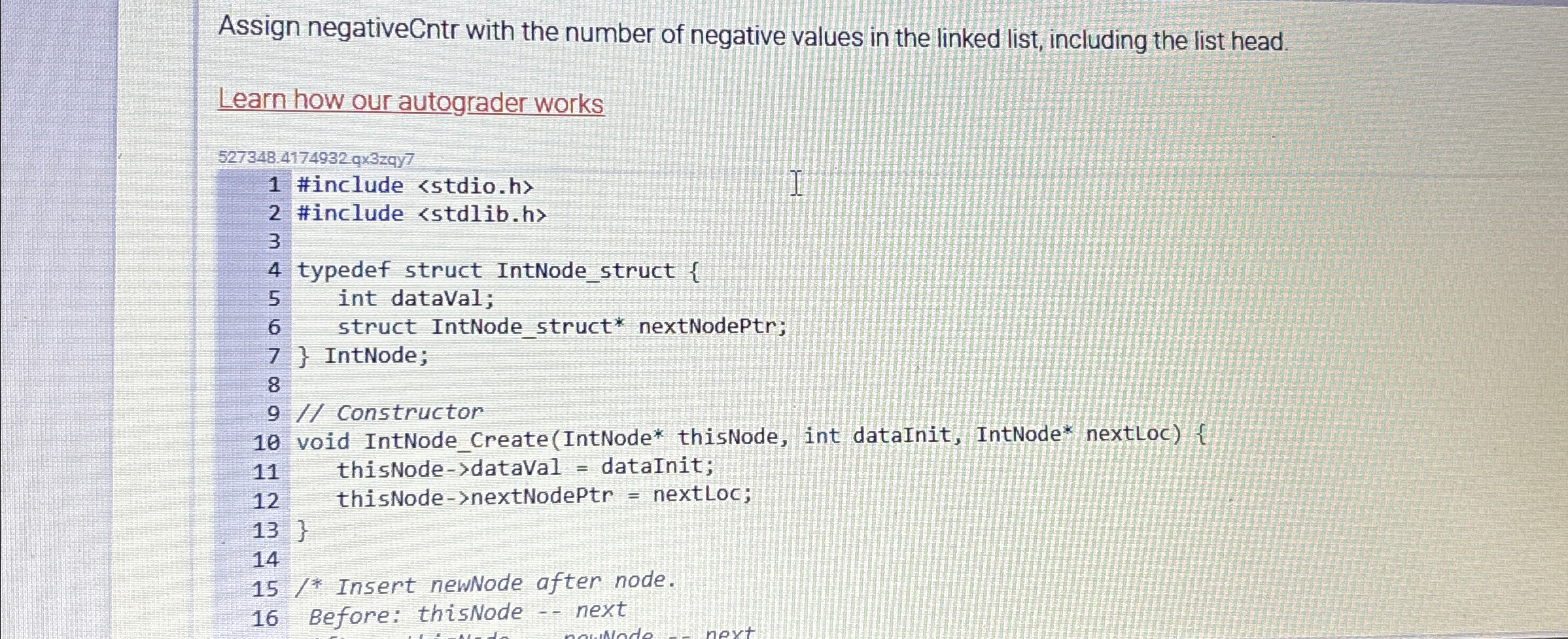 Assign negativeCntr with the number of negative