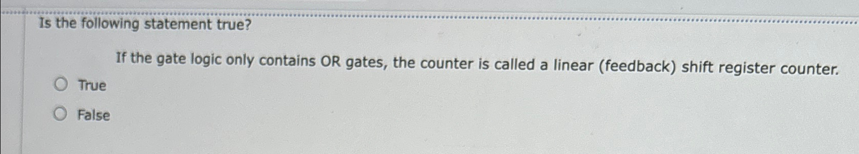 Is the following statement true? If the gate