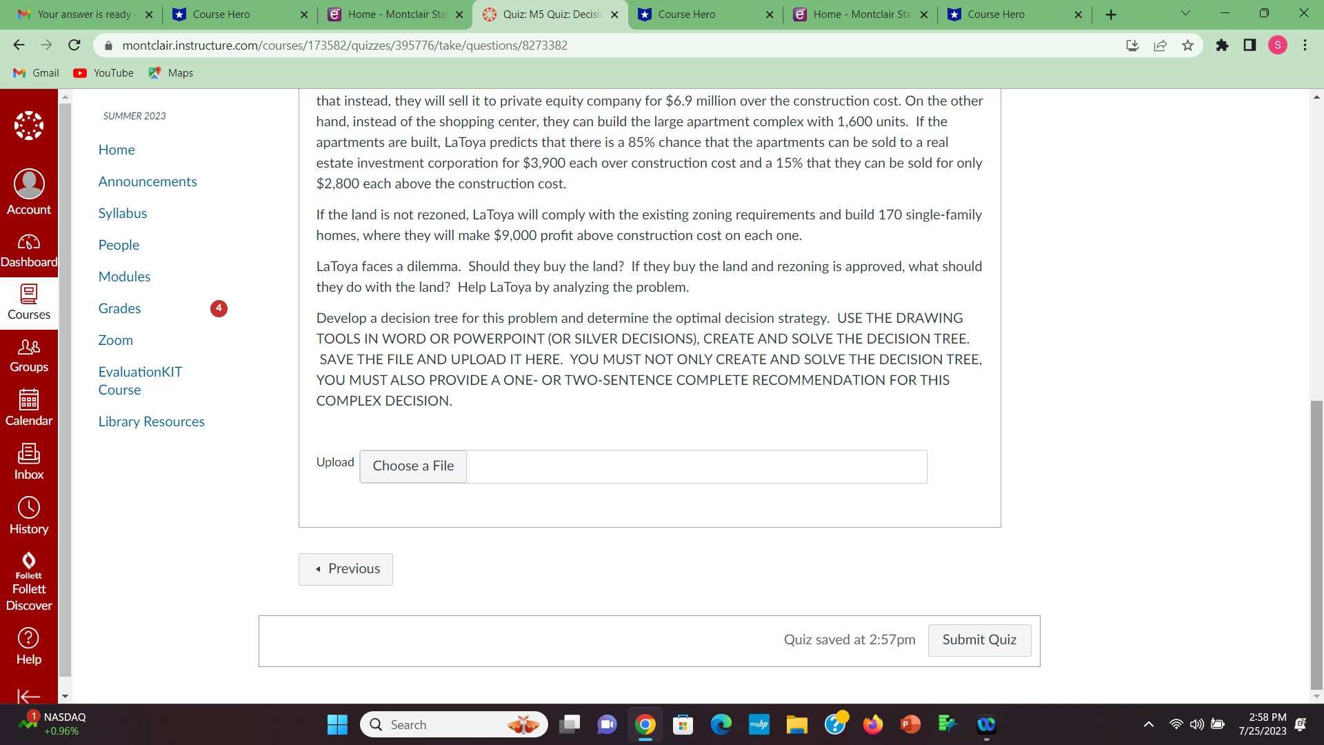 MYour answer is ready - X *Course Hero x e Home -