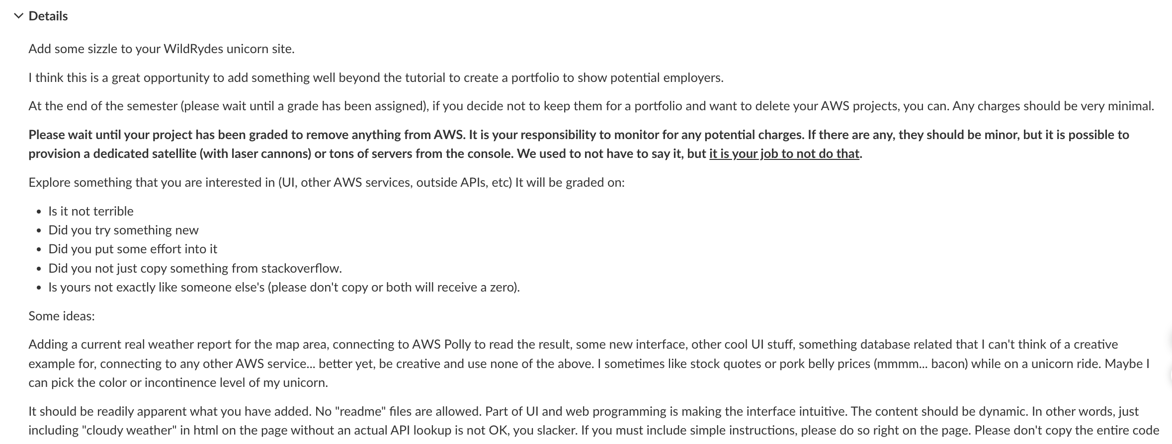 Add Some Sizzle - Assignment Details Add some