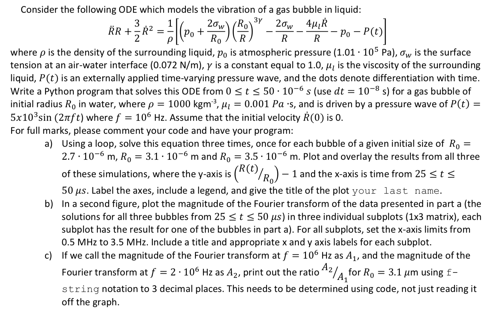 Consider the following ODE which models the