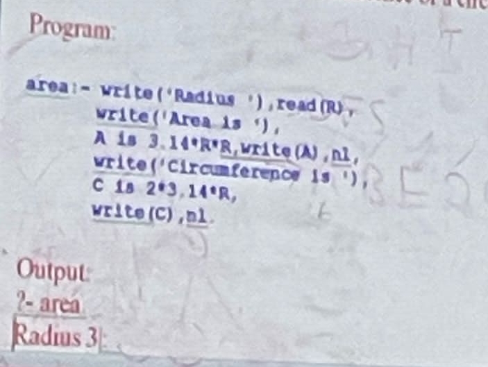 Program:Radius 3 Program: alifnt like to it now