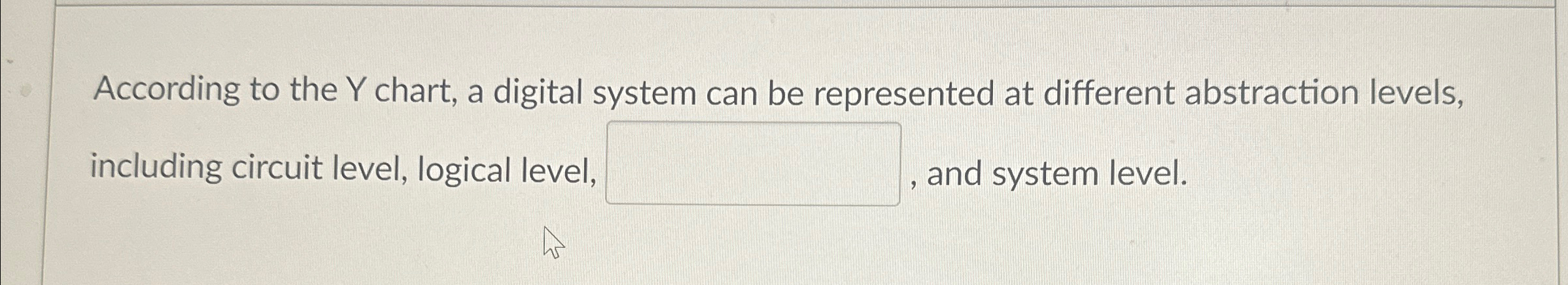 According to the Y chart, a digital system can be