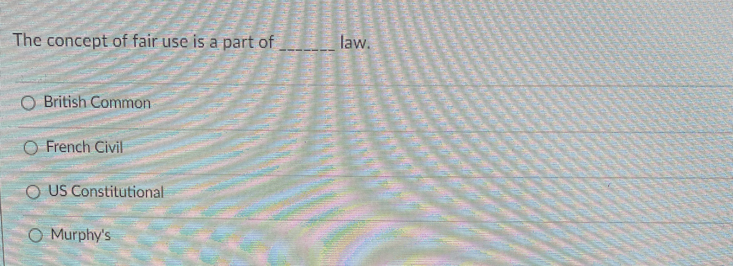 The concept of fair use is a part of q , law.