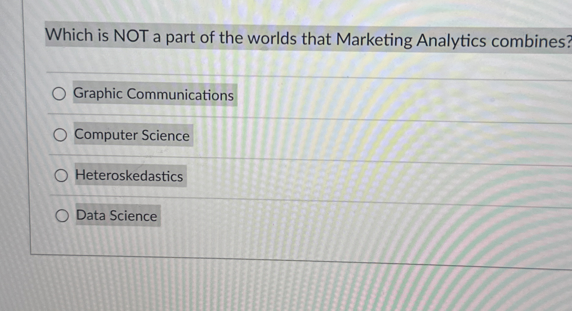 Which is NOT a part of the worlds that Marketing