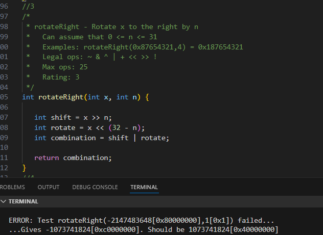 I've tried making a function that rotates the