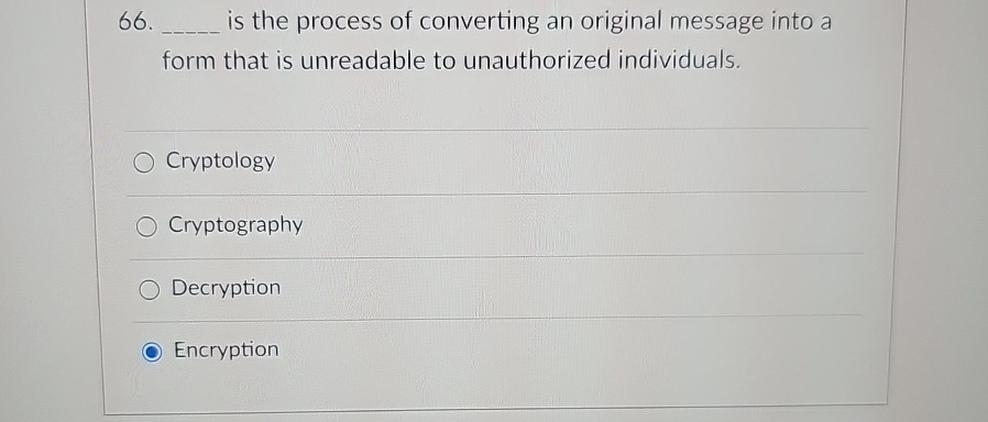 is the process of converting an original message