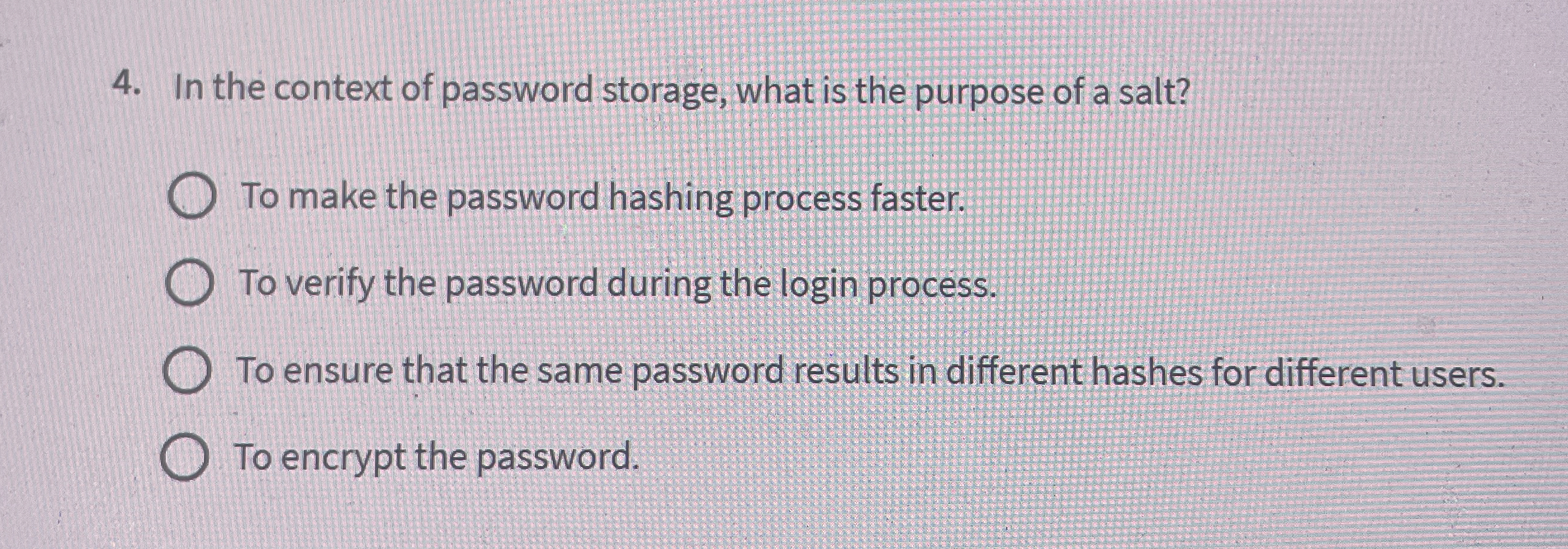 In the context of password storage, what is the