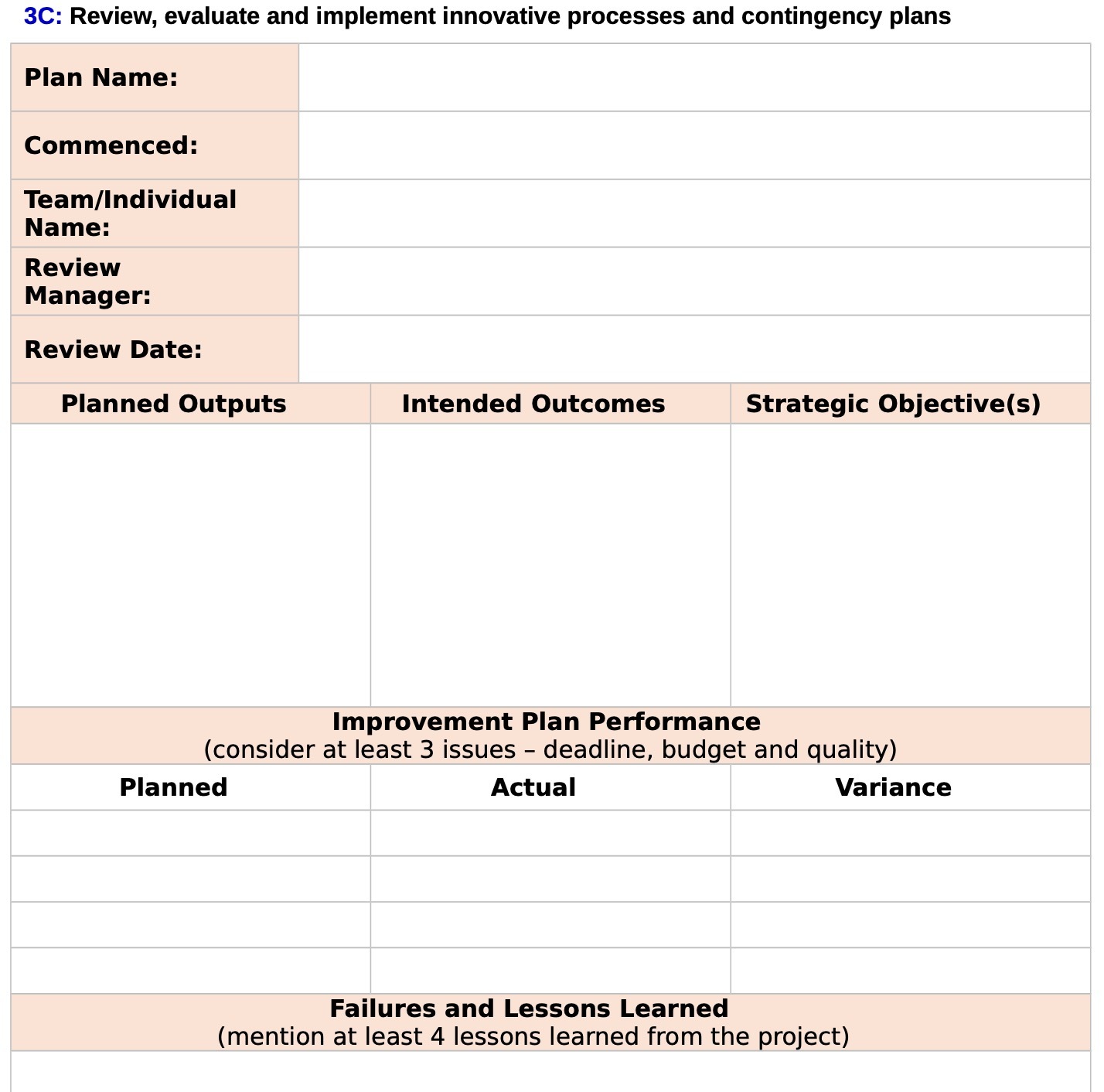 3C: Review, evaluate and implement innovative