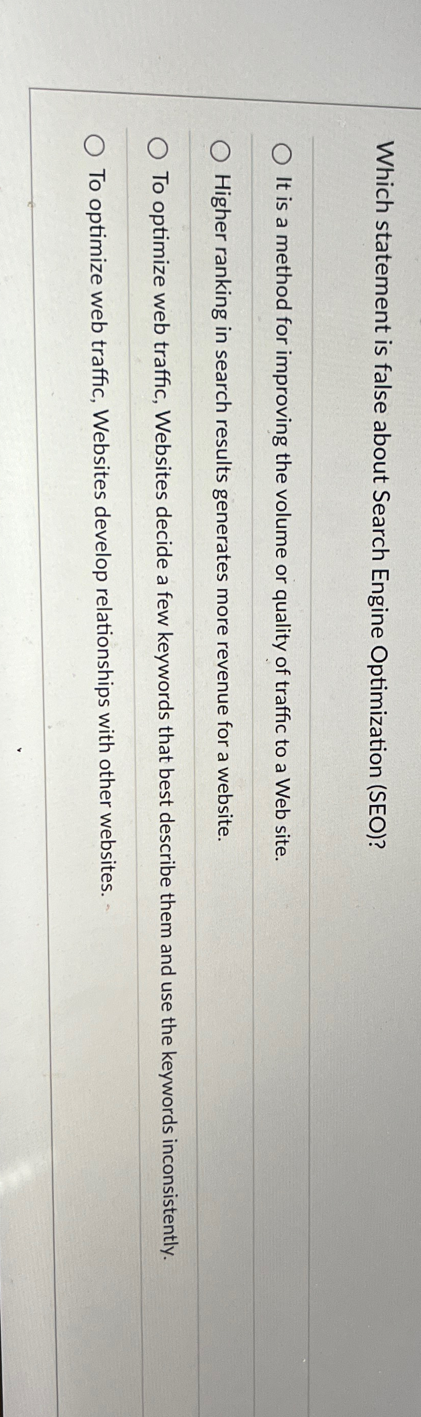 Which statement is false about Search Engine